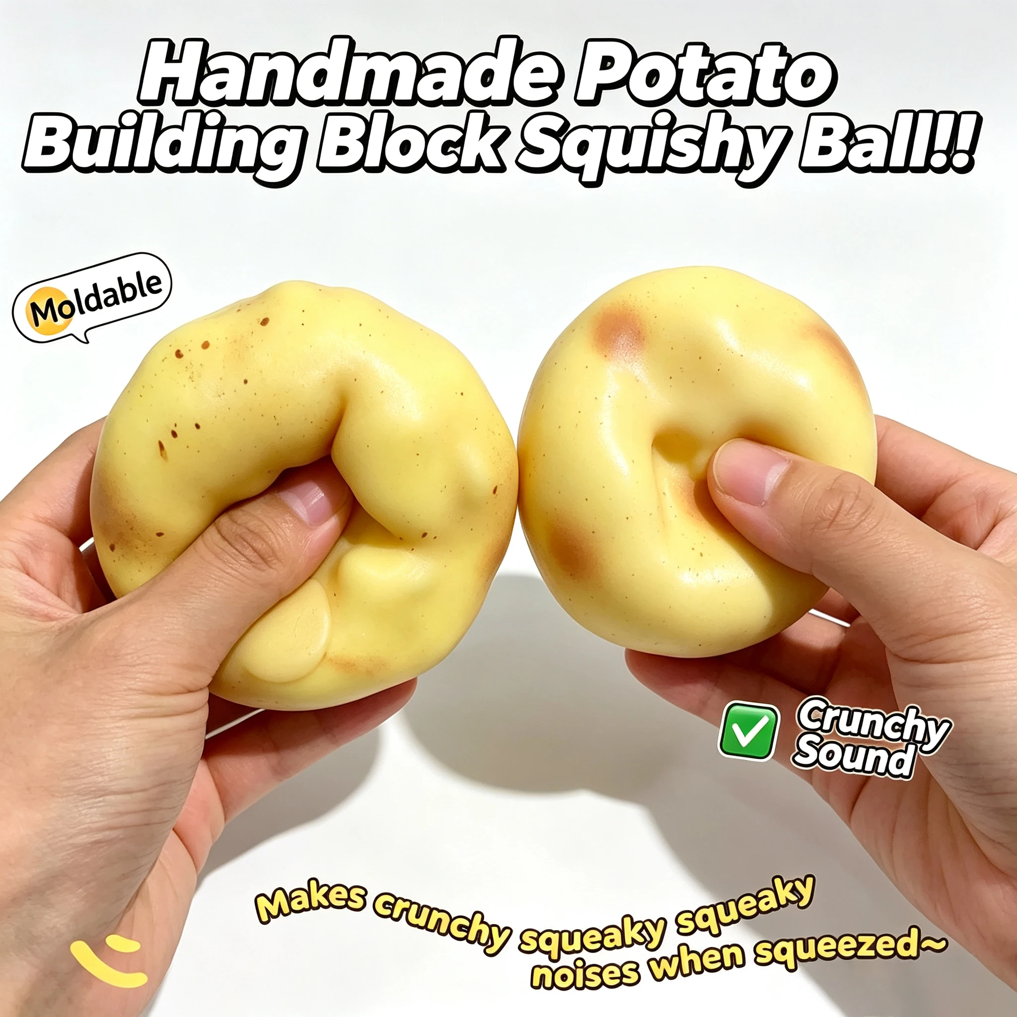 Party Games Children - Crunchy Potato Squishy Stress Ball ASMR