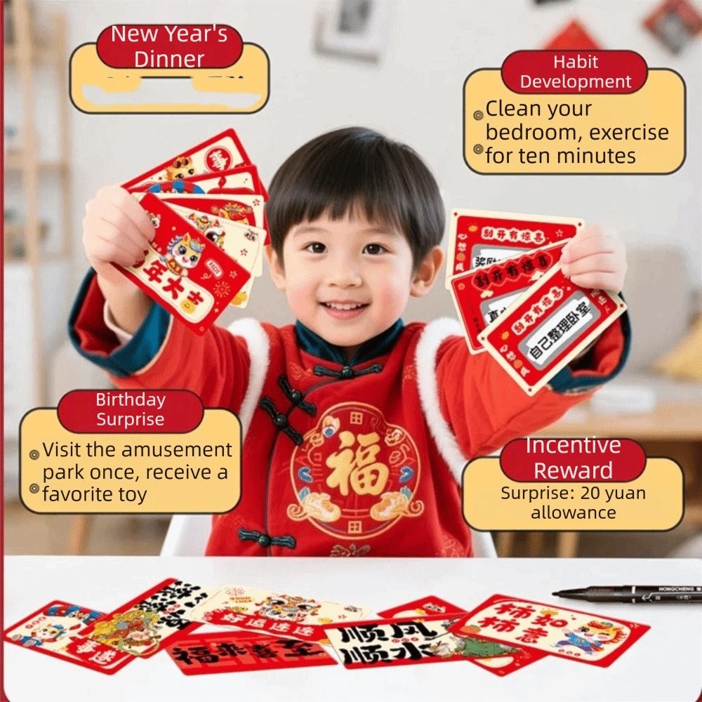 Zodiac Party Games - 20pcs Zodiac Horse Scratch-off Cards Anniversary