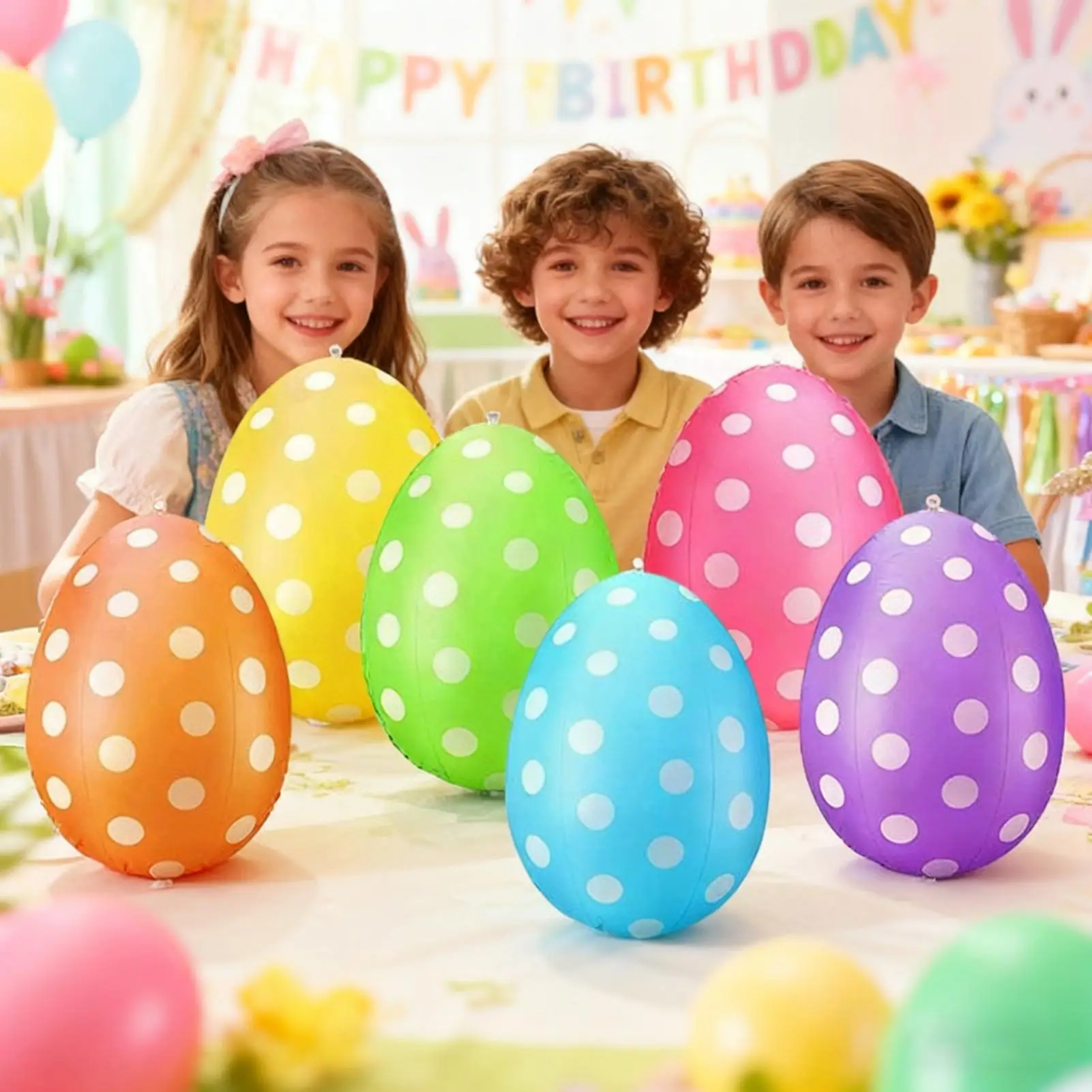 6Pcs Inflatable Easter Eggs /s - Party Games Easter Egg 评论和价格