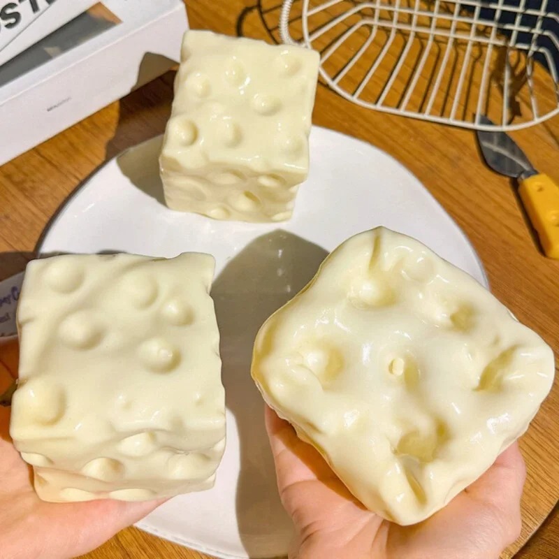Taba Squishy Cheese Cube Stres - Party Games Children 评论和价格