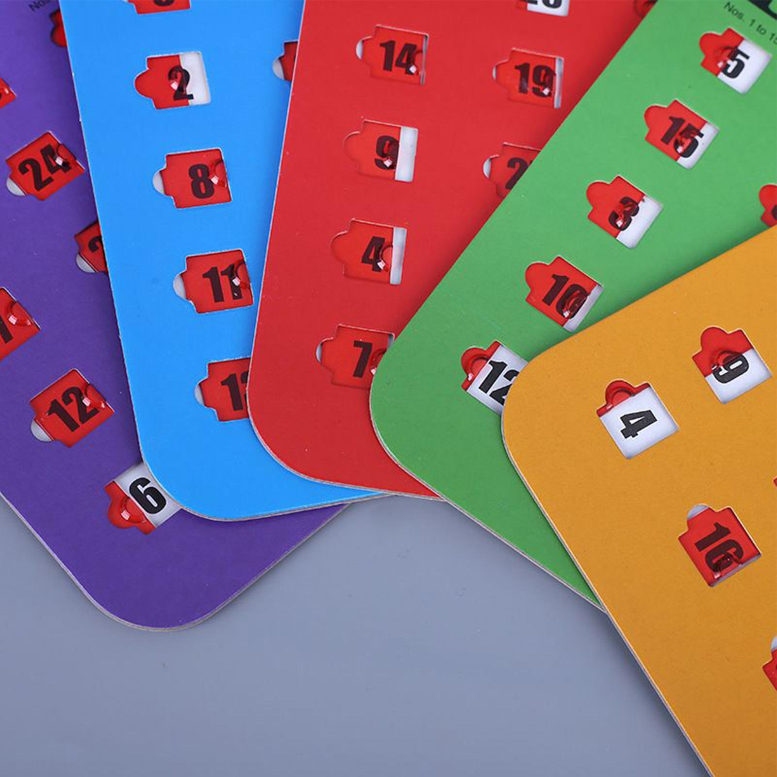 5pcs Sliding Bingo Game Cards  - Party Games Bingo 评论和价格
