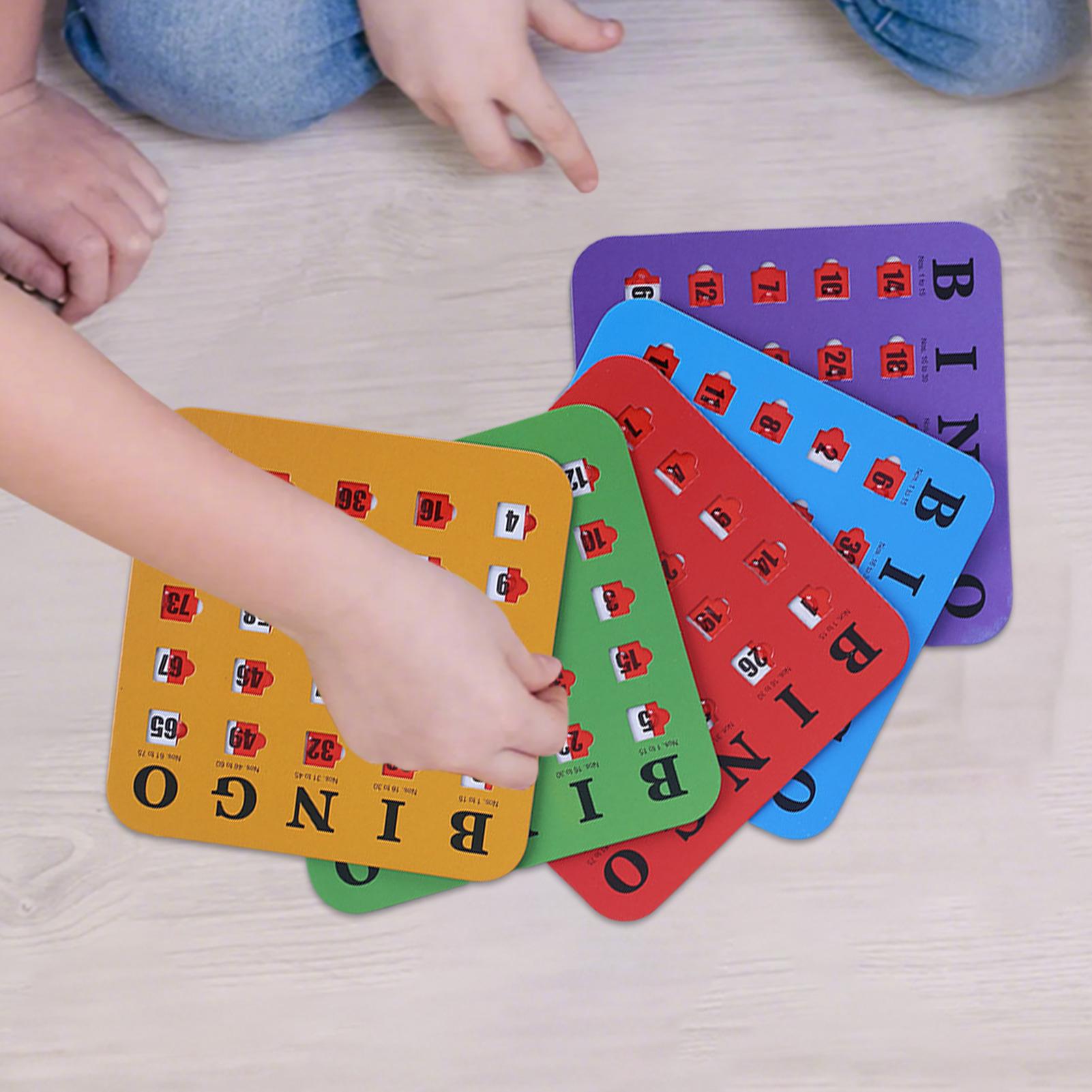 5pcs Sliding Bingo Game Cards  - Party Games Bingo 评论和价格