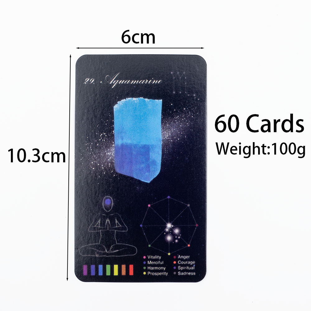 Crystals Healing Cards 60-Card - Zodiac Party Games 评论和价格