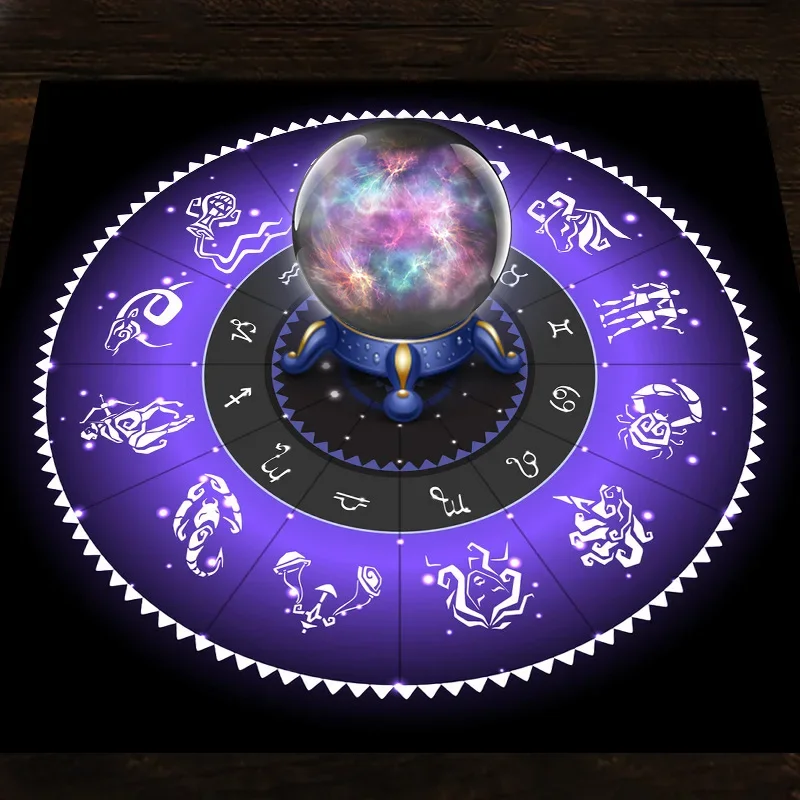Tarot Cloth Purple Zodiac Whee - Zodiac Party Games 评论和价格