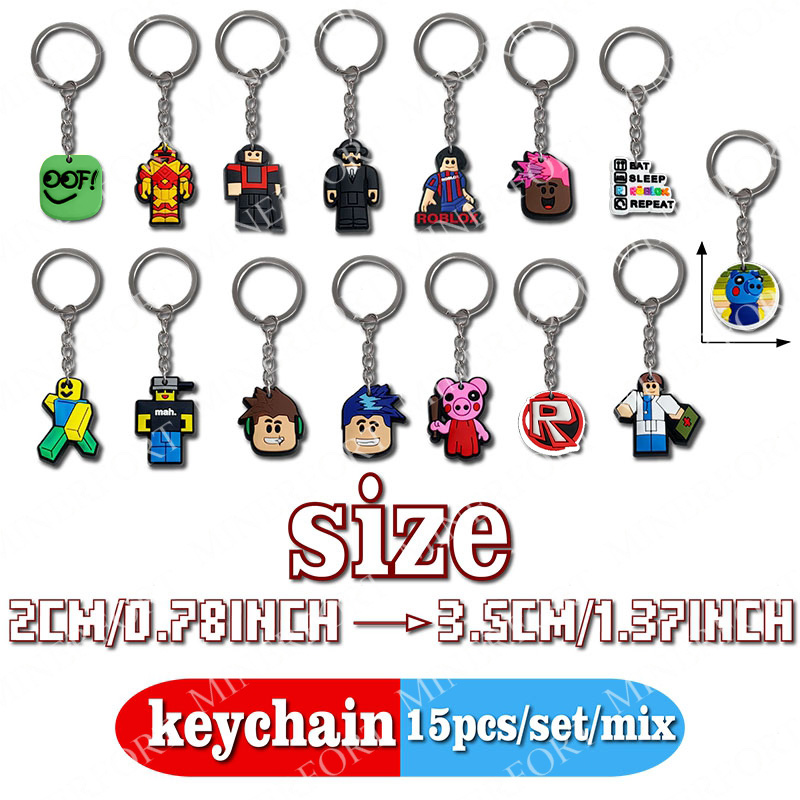 15Pcs Game Roblox Themed Keych - Party Games In Roblox 评论和价格